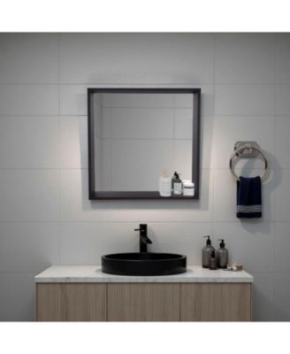 Porta Wall Mounted Bathroom Mirror Cabinet with Storage, wenge