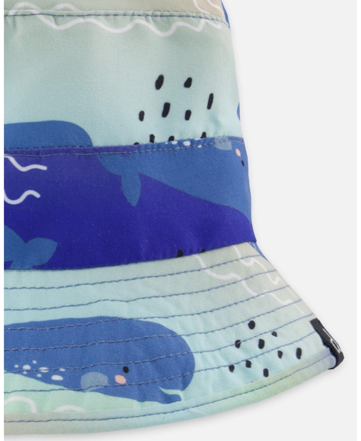 Deux par Toddler Polyester Beach Hat Whale Print