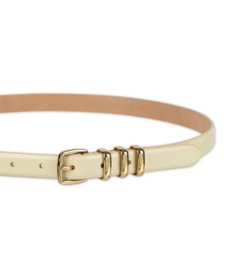 Women's Skinny Triple Metal Keeper Dress Belt