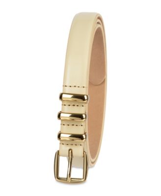 Women's Skinny Triple Metal Keeper Dress Belt