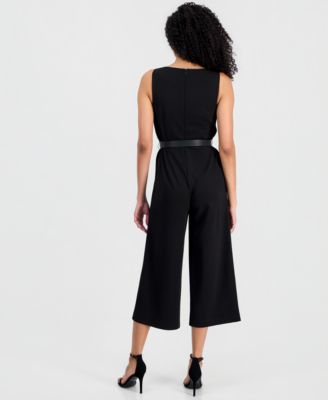 Women's Side Button V-Neck Jumpsuit