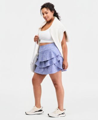 Ideology Plus Size Harbor Ditsy Compression Flounce Skort