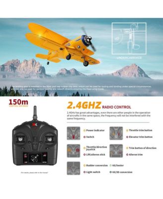 RC Plane - 2.4Ghz Brushless Motor, 6G/3D Modes, LED Lights for Kids & Beginners