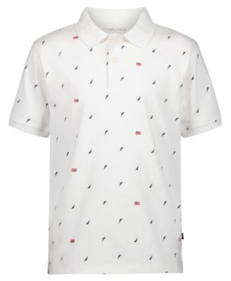 Boys' 8-20 Americana Print Polo Shirt