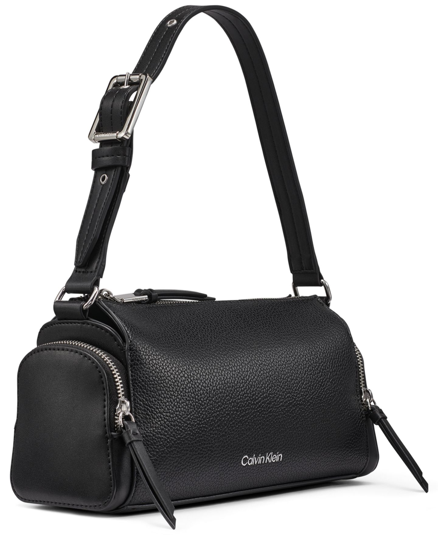Женская сумка Calvin Klein Camryn Small Shoulder, цвет: Чёрный / Серебряный — фото 3