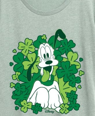 Plus Size Disney St. Patrick's Day Pluto Shamrocks Short-Sleeve Graphic T-Shirt