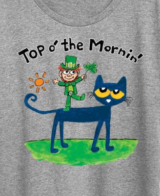 Plus Size Pete the Cat St. Patrick's Day the Mornin' Leprechaun Graphic Crewneck T-Shirt