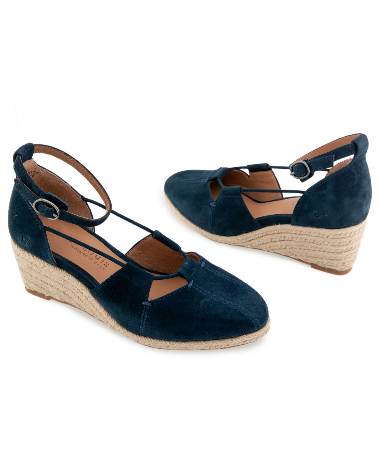 Женские сандалии Gentle Souls Ori Espadrille Wedge, цвет: Тёмно-синий замшевый — фото 6