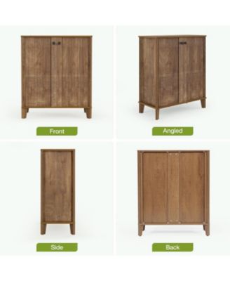 5-Tier Shoe Cabinet with 3 Adjustable & Removable Shelves, Shoe Cabinet for Entryway, Modern Farmhouse Entry Way Shoe Storage Cabinet