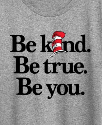 Plus Size Dr. Seuss Cat In The Hat Be You Printed Crewneck T-Shirt