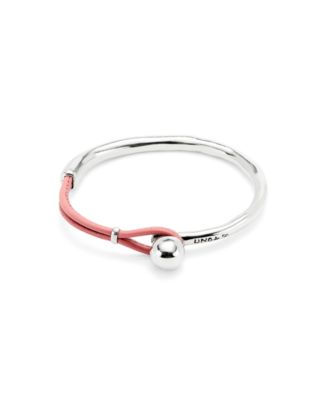 Semi-Rigid Pink Leather Bracelet