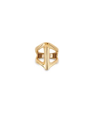 UNOde50 Sterling silver plated metal alloy ring with stingray structure - Gold