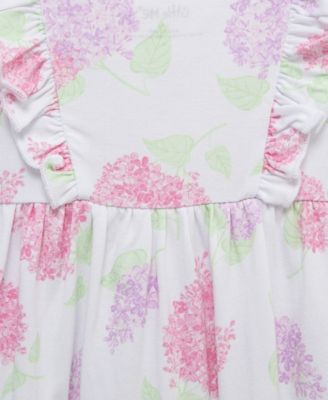 Baby Girls' Dainty Lilac Print Rompers, 2-Piece Set