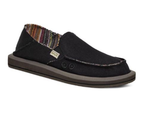 Женские туфли Sanuk Donna Hemp 2 Tone, цвет: Чёрный