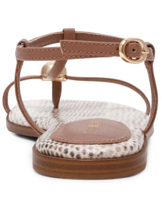 Women's Ritzy Ball-Stud Square Toe Flat Sandals