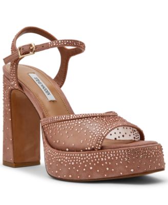 Women's Liandra-Rhinestone Two-Piece Platform Dress Sandals