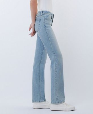Women's Low Rise Straight Jeans With Tint