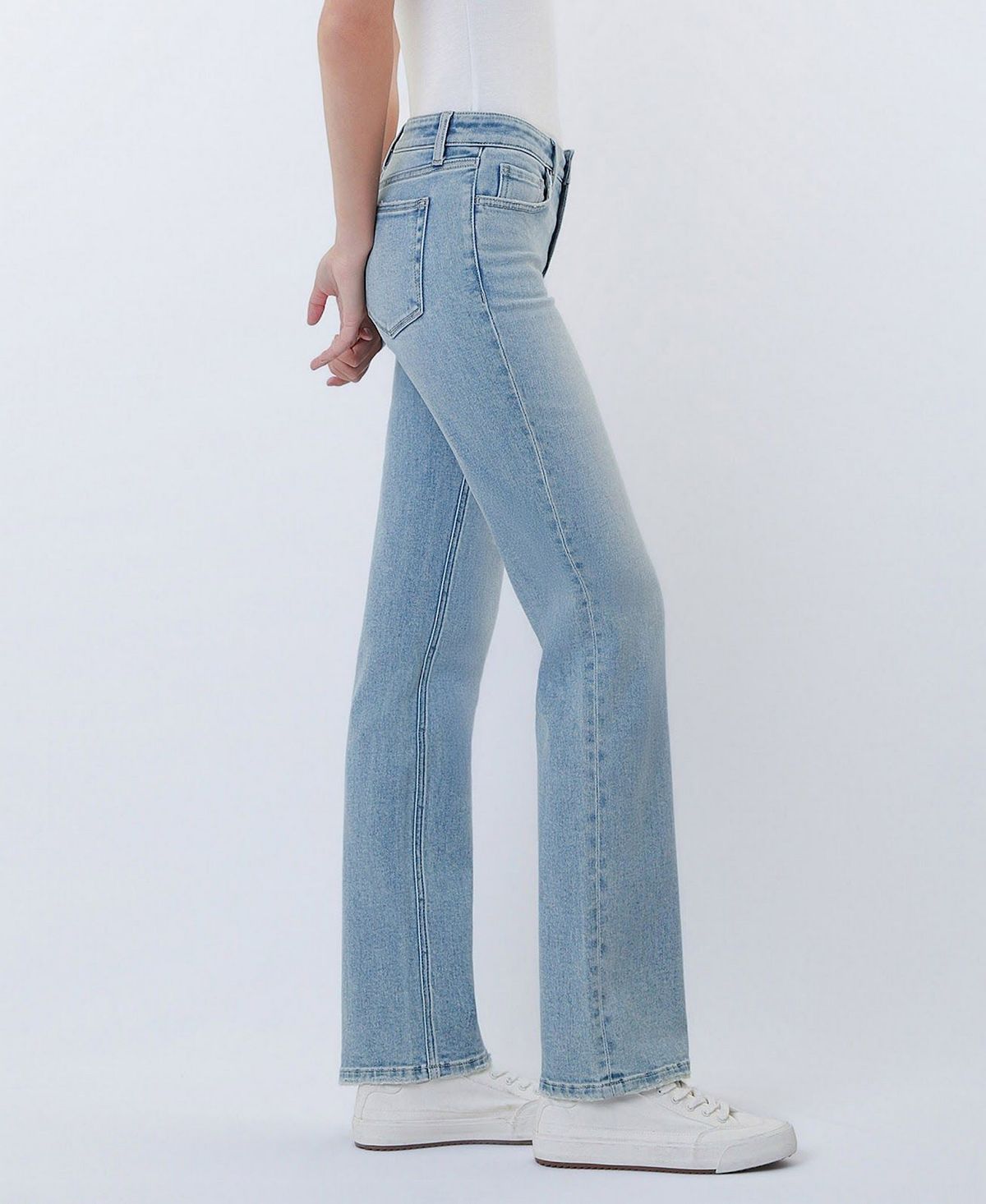 Flying Monkey Women's Low Rise Straight Jeans With Tint view 4 — MAYCSS fashion products