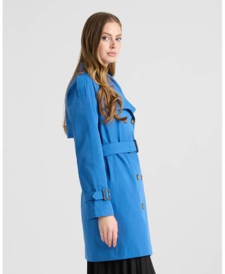 Women's Trench Coat with Self Belt