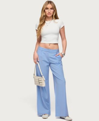 Women's Pinstripe Tailored Straight Leg Pants