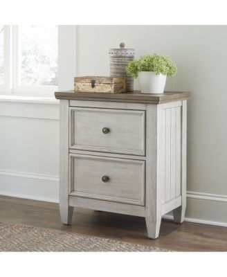 2 Drawer Night Stand w/ Charging Station