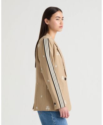 NVLT Women's Embroidered Stripe Blazer
