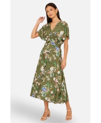 Women's Floral Print Midi Dress