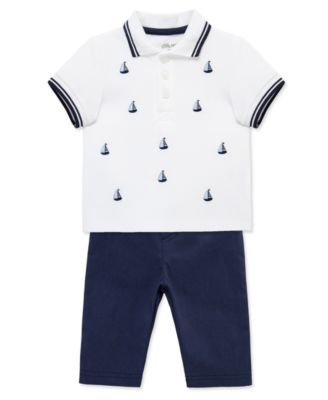 Baby Boys' Short-Sleeve Polo Shirt & Pants, 2-Piece Set