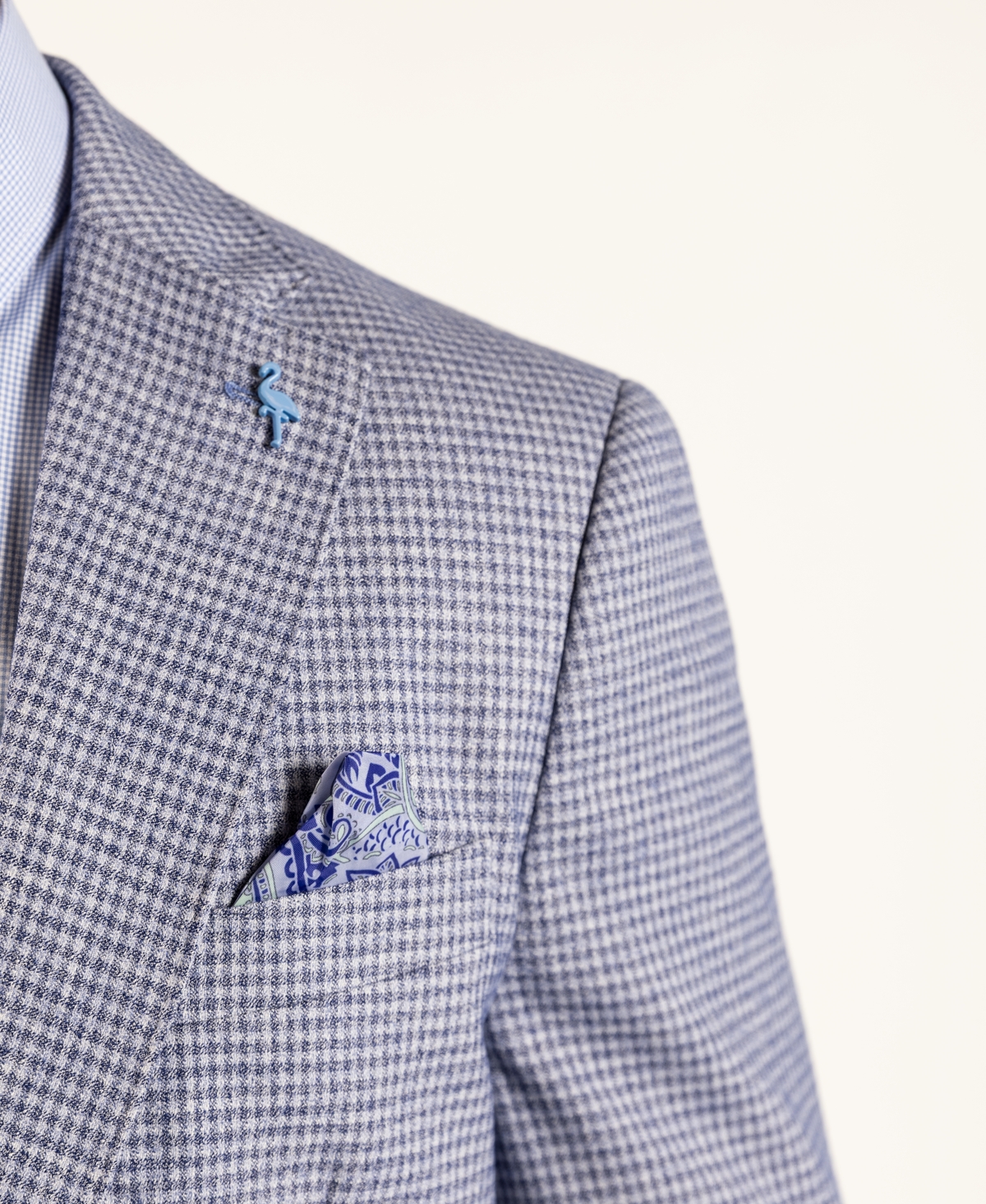 TailorByrd Men's Melange Micro Grid Sport Coat