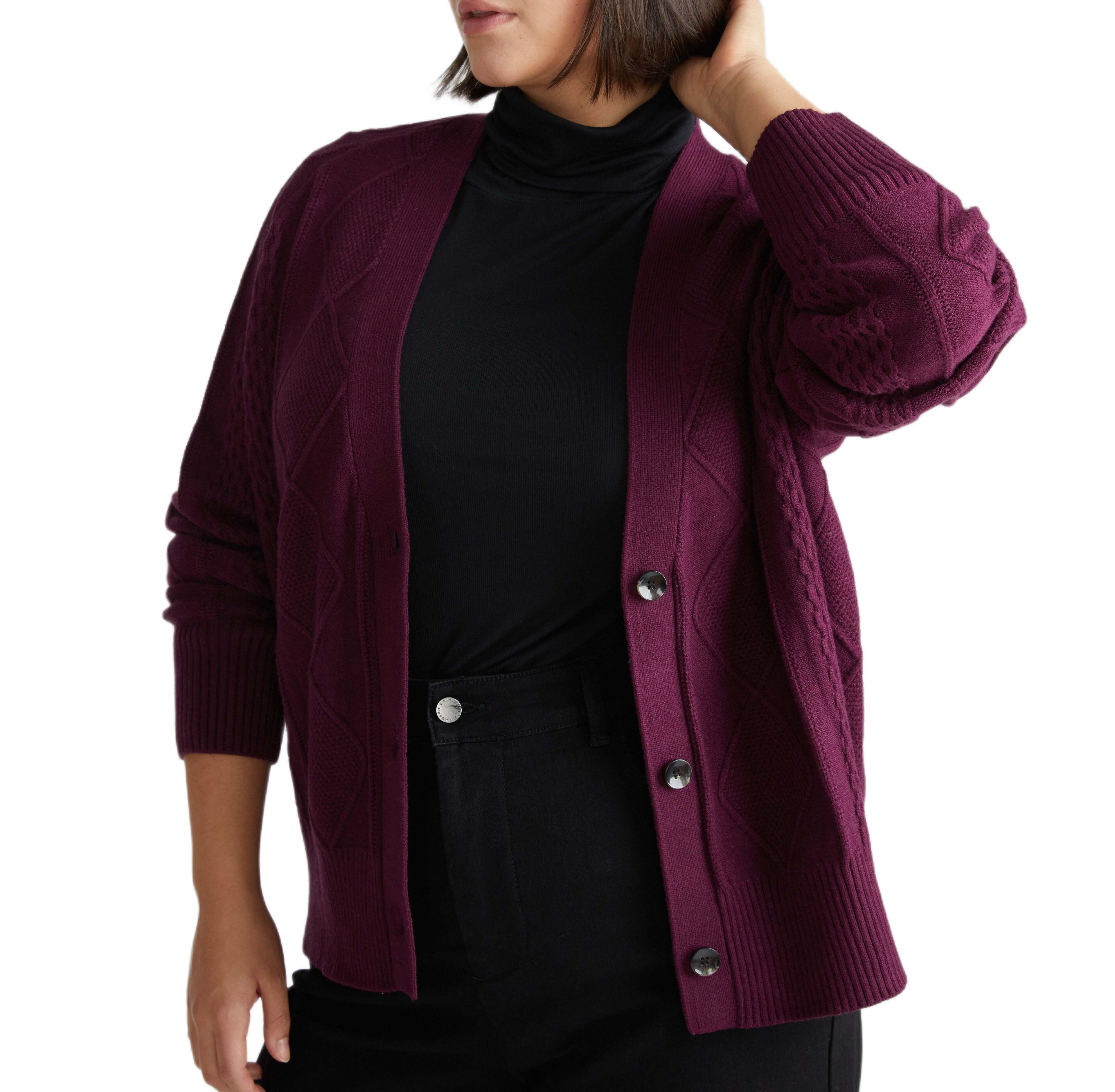 Universal Standard Plus Cable Knit Cardigan