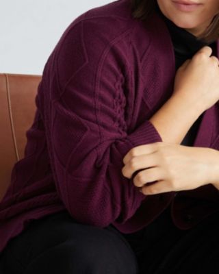 Plus Size Cable Knit Cardigan