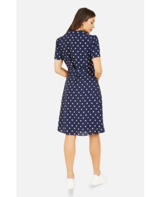 Women's Retro Shirt Polka Dot Dress