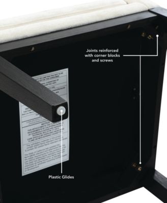 Macai 5-Pc. Wood Dining Set (Rectangular Table + 4 Upholstered Side Chairs)