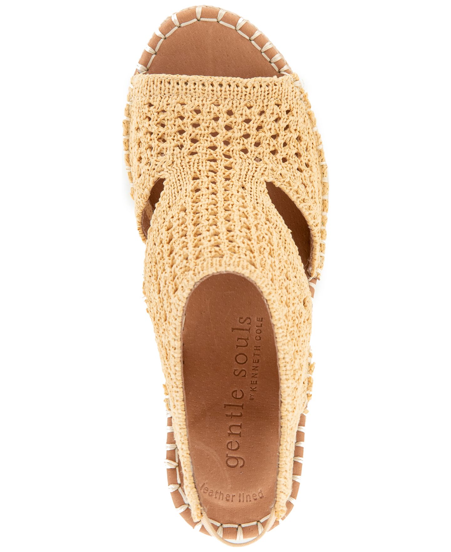 Женские сандалии Gentle Souls Cody Knit Round Toe Wedge, цвет: Натуральный вязаный — фото 4