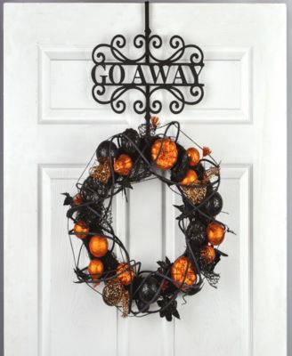 17" Halloween "Go Away" Wreath Hanger