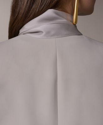 Petite Shawl Collar Long-Sleeve Jacket