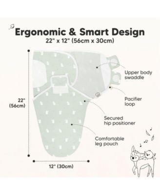 3pk Soothe Baby Swaddle, Organic Baby Swaddle Sleep Sacks, Newborn, Infant Swaddle Sack