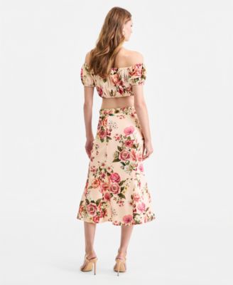 Women's Ryan Off-The-Shoulder Top & Ryan Floral Midi Skirt