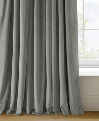 Silver Grey Signature Velvet Blackout Curtain