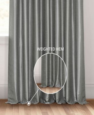 Extra Wide Vintage Textured Faux Dupioni Silk Blackout Curtain