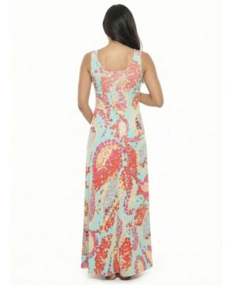 Women's and Plus Size Maternity Scoop Neck Maxi Dress