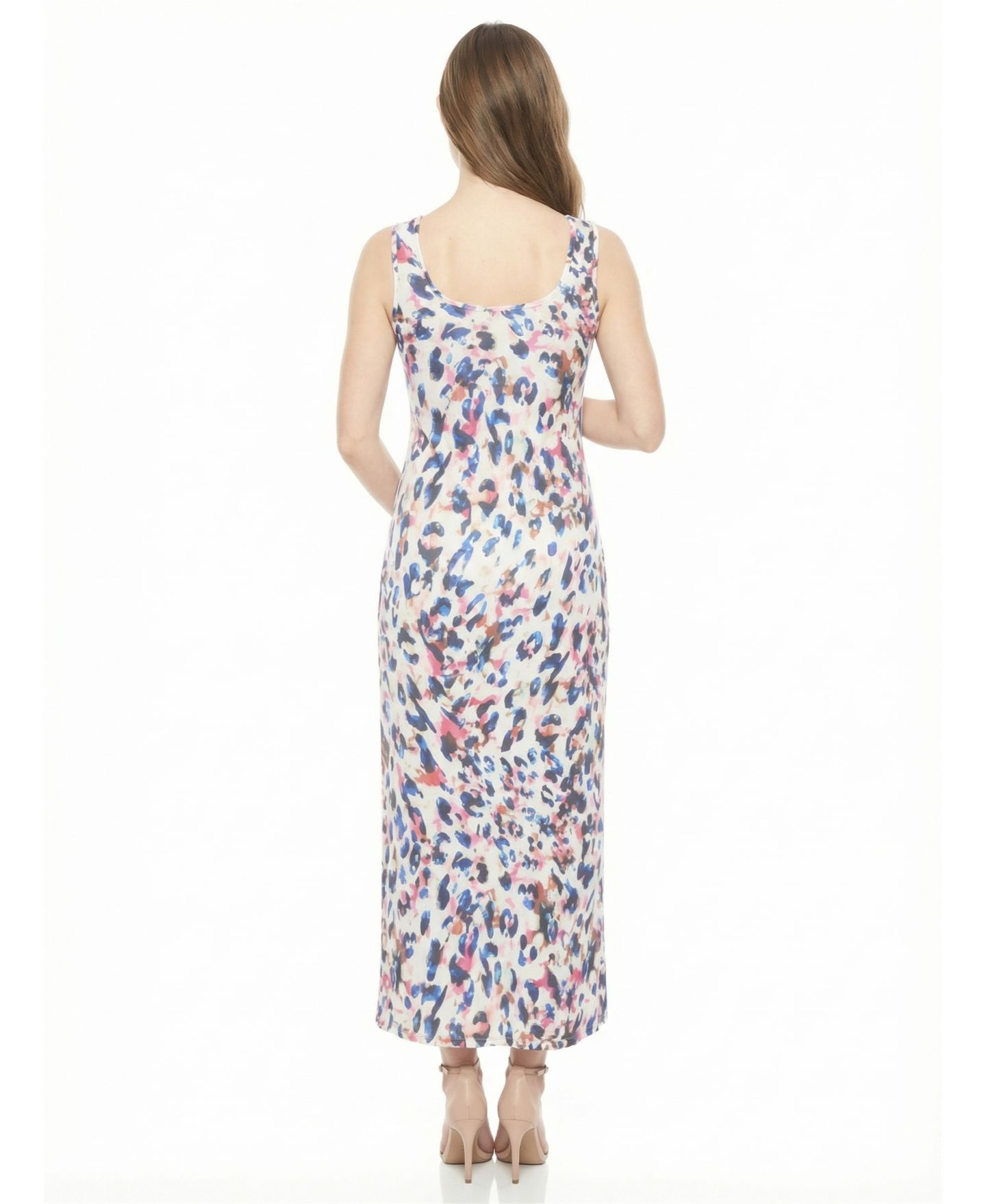 Женское платье 24seven Comfort Apparel Maternity Scoop Neck Maxi, цвет: С принтом — фото 3