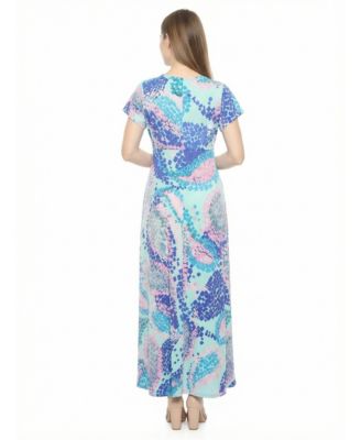 Women's and Plus Size Maternity V-Neck Maxi Dress