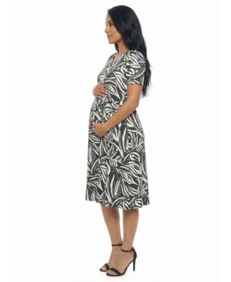 Women's and Plus Size Maternity Short-Sleeve Midi Dress