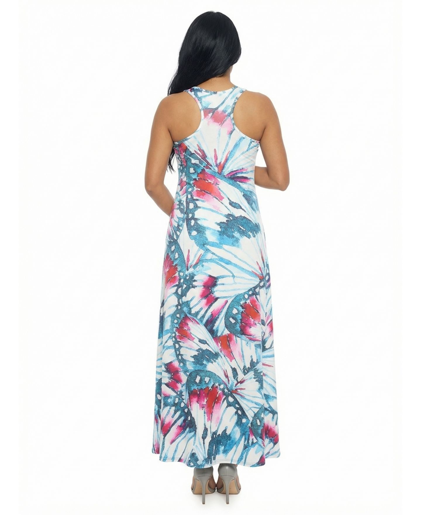 Женское платье 24seven Comfort Apparel and Plus Size Maternity Scoop Neck Maxi, цвет: С принтом — фото 3