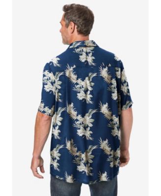 Men's Big & Tall Printed Camp Shirt