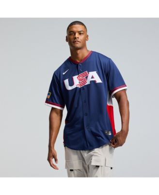 Men's Navy USA Baseball 2026 World Baseball Classic Stadium Jersey