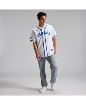 Men's White Israel Baseball 2026 World Baseball Classic Stadium Jersey