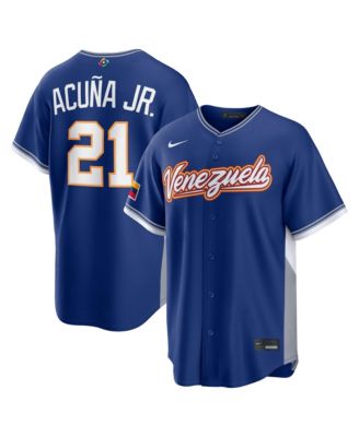 Men's Ronald Acuna Jr. Royal Venezuela Baseball 2026 World Baseball Classic Stadium Jersey