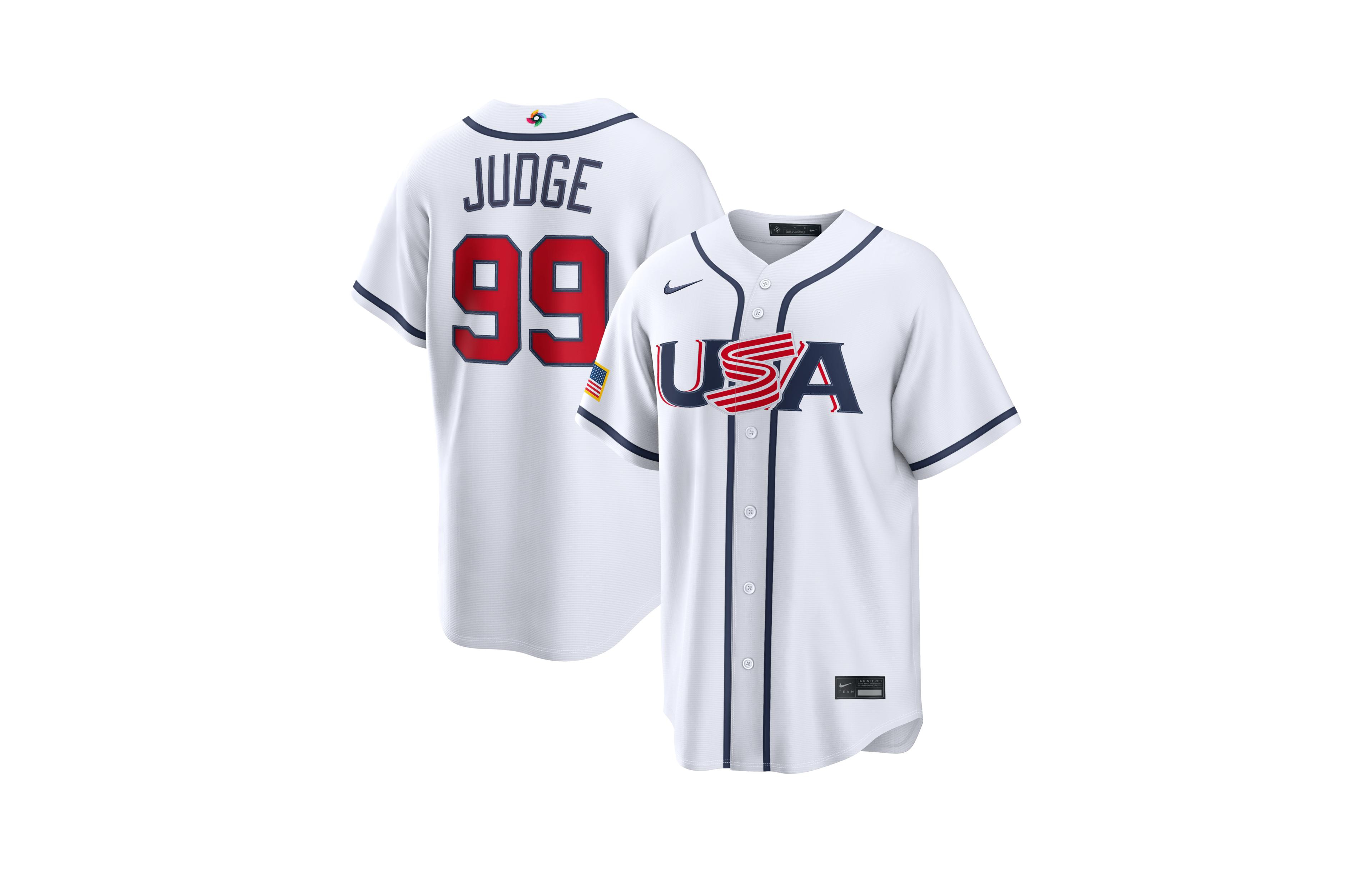 Nike Men's Aaron Judge White Usa Baseball 2026 World Classic Stadium Jersey